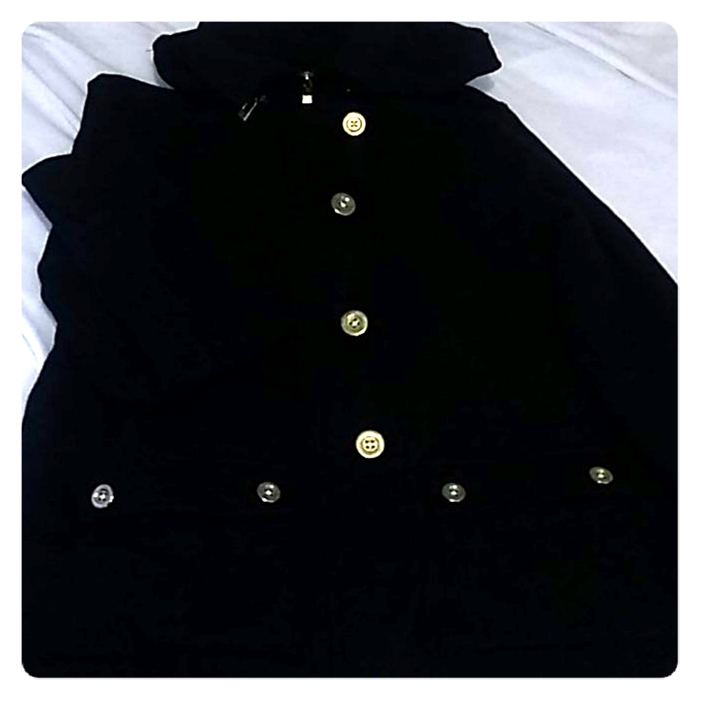 Black Sweatshirt Cardigan
